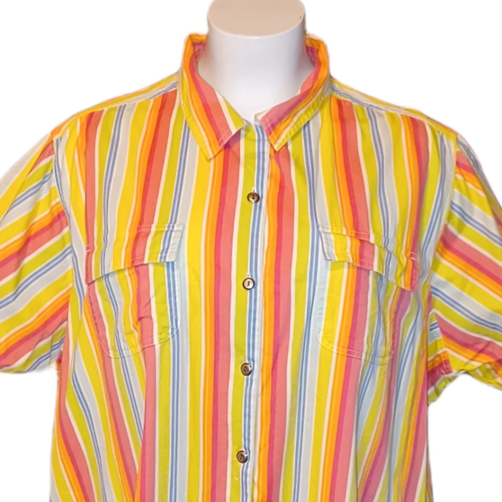 Denim 24/7 Multicolored Shirt Jacket Size 4X - Picture 3 of 9